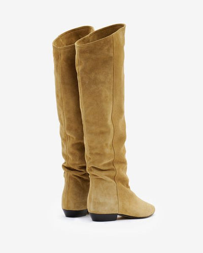 Skarlet suede leather hight boots - Taupe - Woman - 3