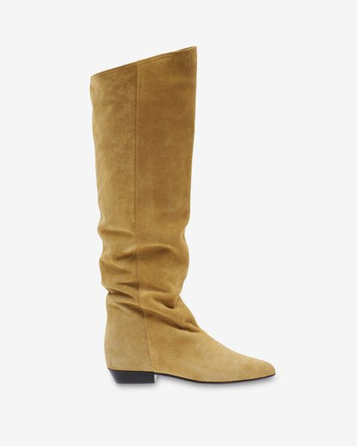 Skarlet suede leather hight boots - Taupe - Woman - 1