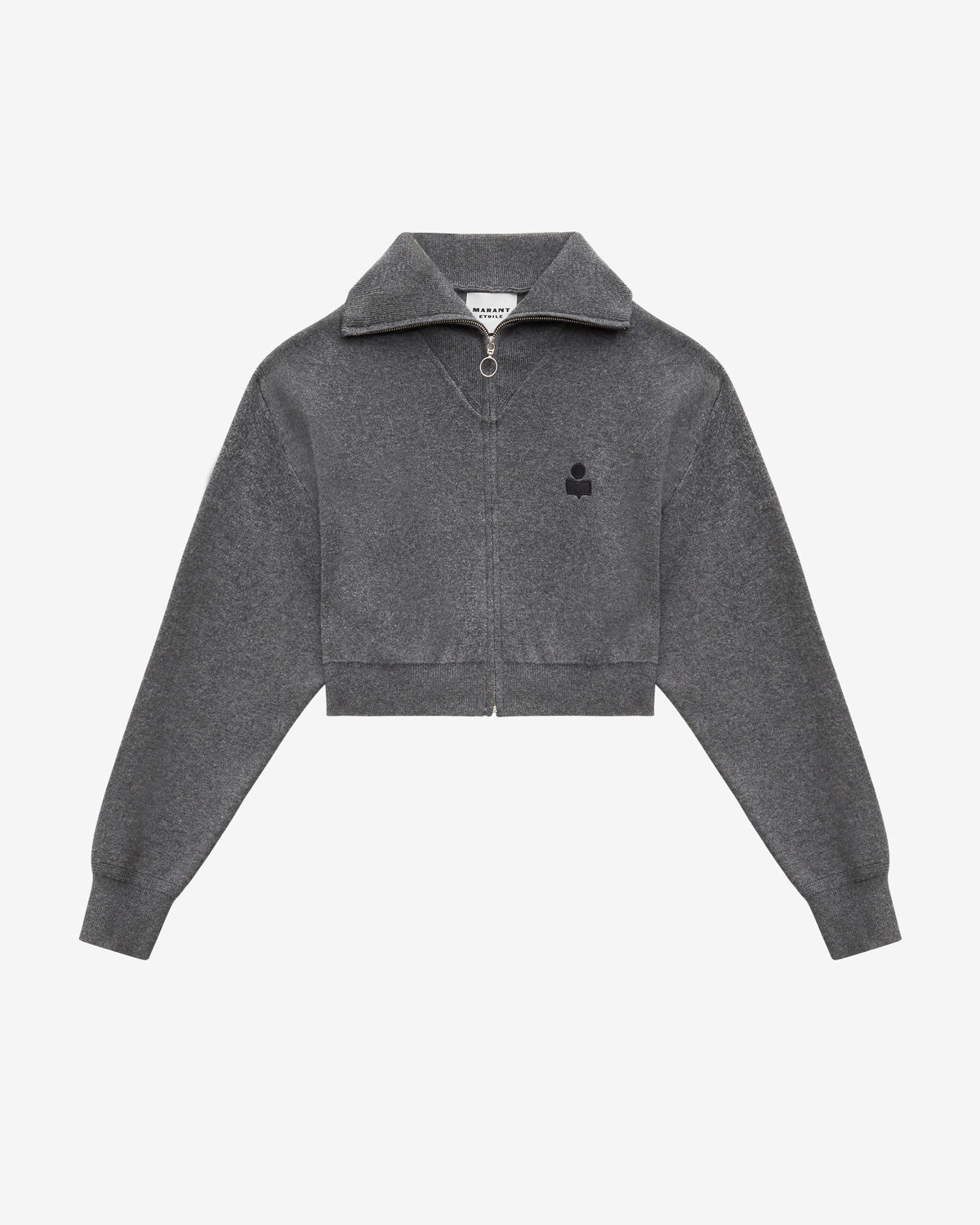 Cárdigan oxane corto de punto liso - Anthracite - Woman - 5