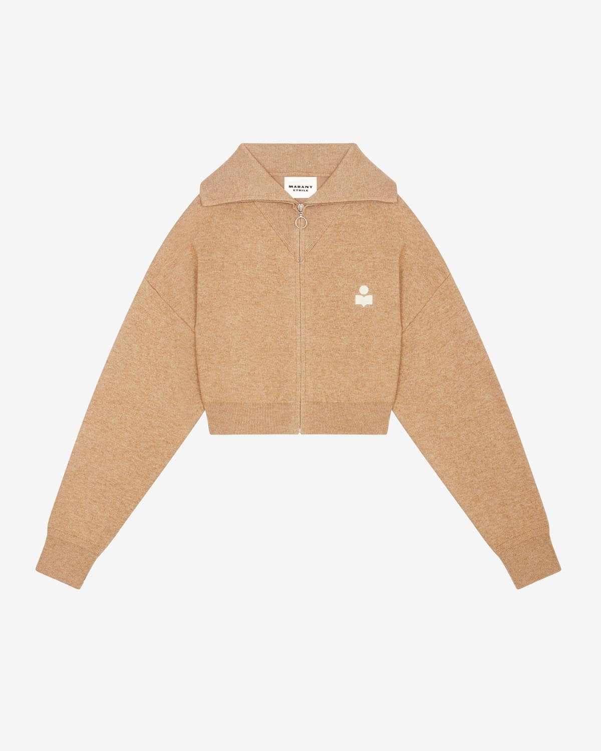 Cardigan oxane a maglia con ricamo - Camel - Woman - 9