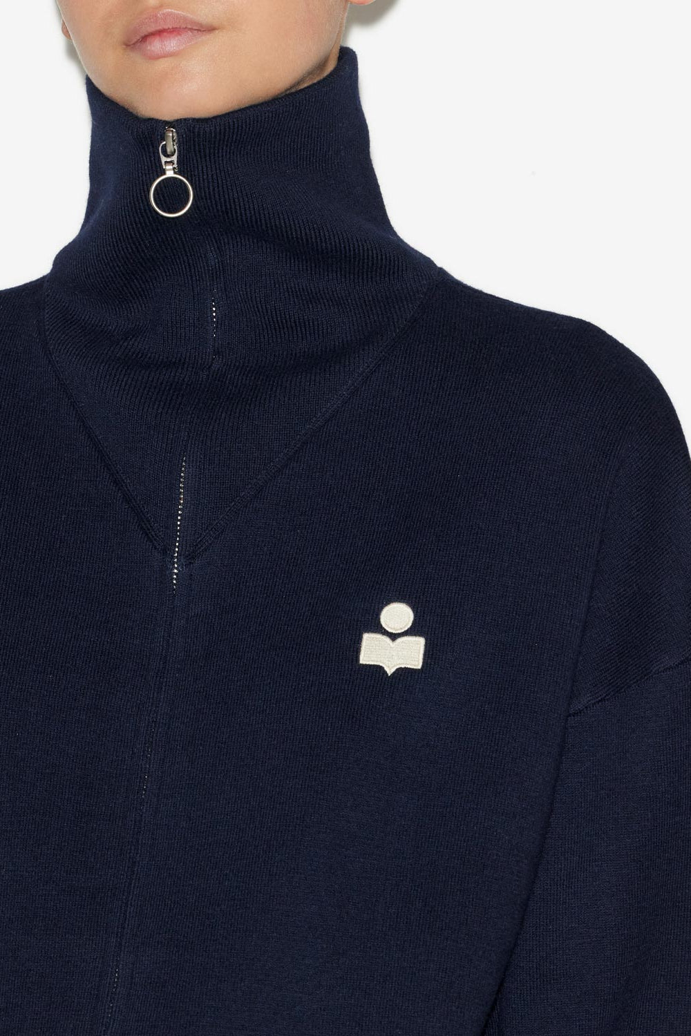 Cardigan axelle in maglia tinta unita - Midnight - Woman - 3