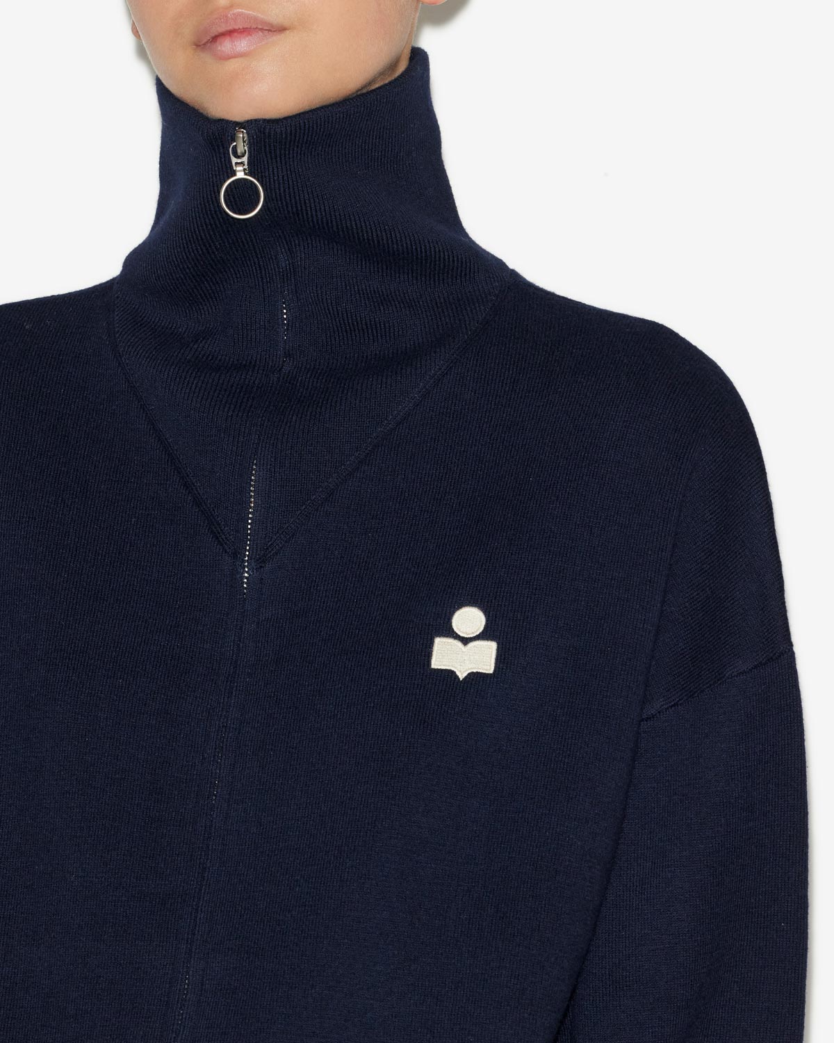 악셀 단색 니트 가디건 - Midnight - Woman - 2