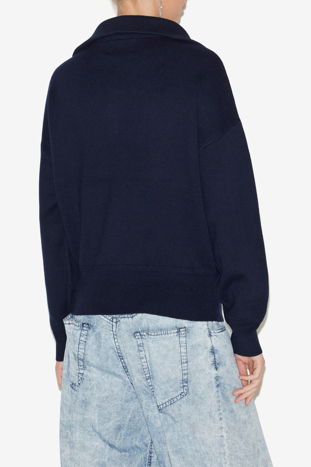 Cardigan axelle in maglia tinta unita - Midnight - Woman - 5