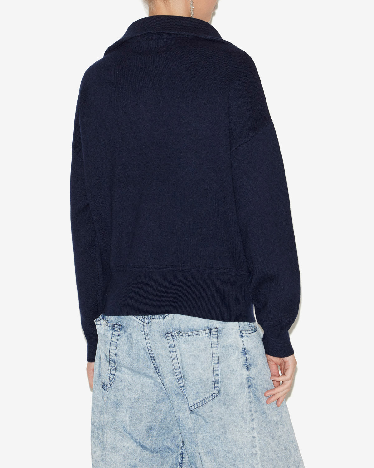 악셀 단색 니트 가디건 - Midnight - Woman - 4