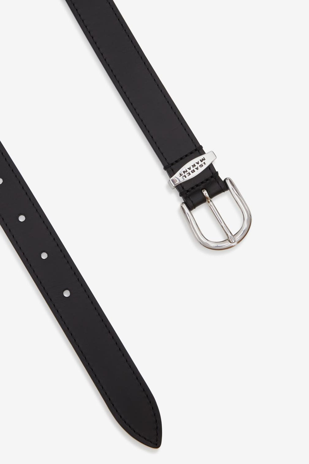 Thin belt with buckle zadd - Black and silver - Woman - 3