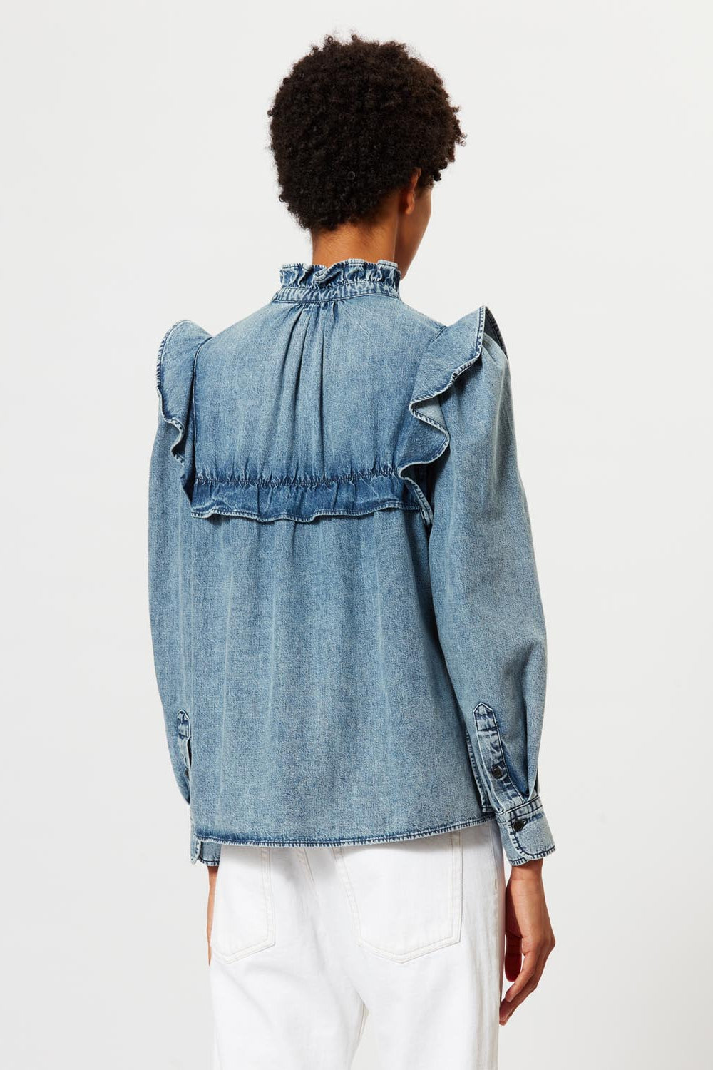 Chemise en denim à manches longues idety - Bleu clair - Woman - 5