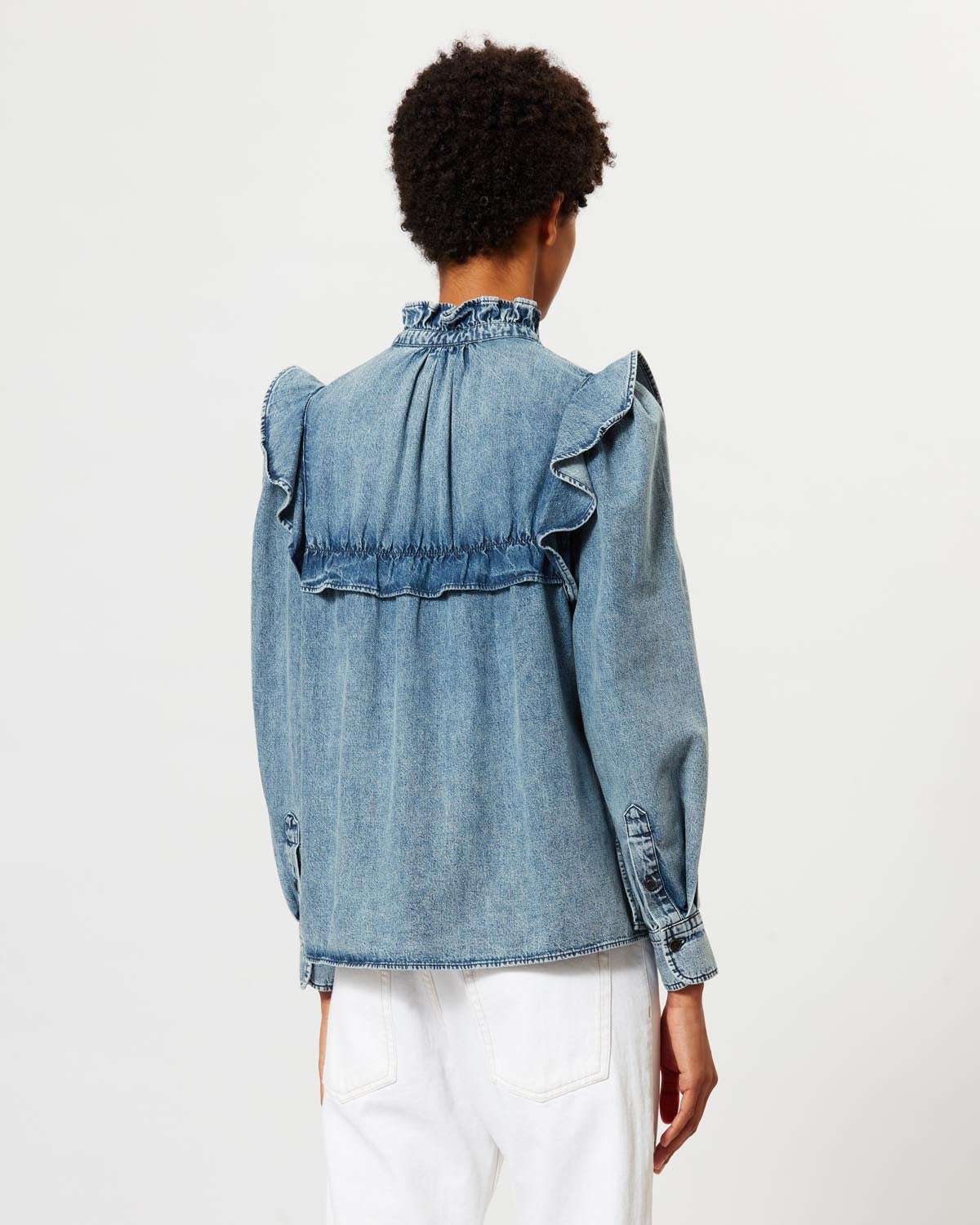 Idety long sleeve denim shirt - Light blue - Woman - 4