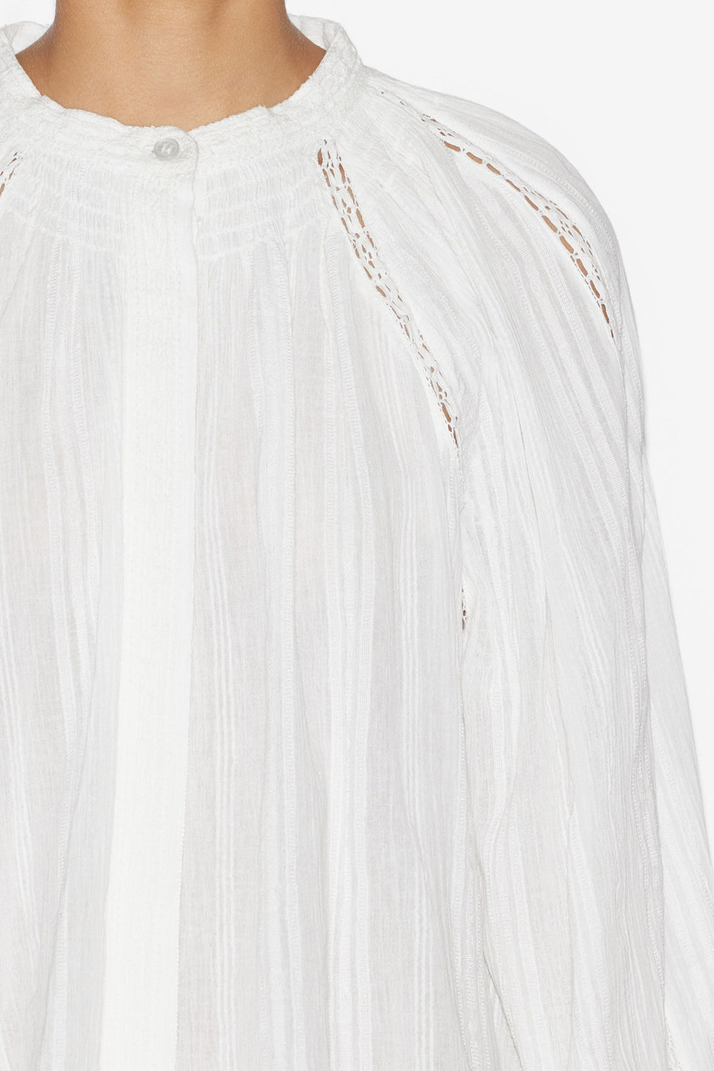 Long-sleeve cotton shirt imayae - White - Woman - 3