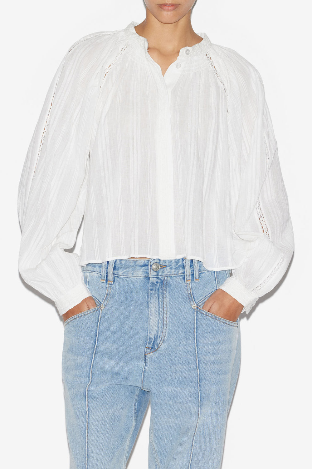 Long-sleeve cotton shirt imayae - White - Woman - 4