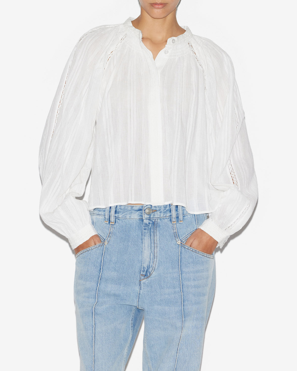 Long-sleeve cotton shirt imayae - White - Woman - 3