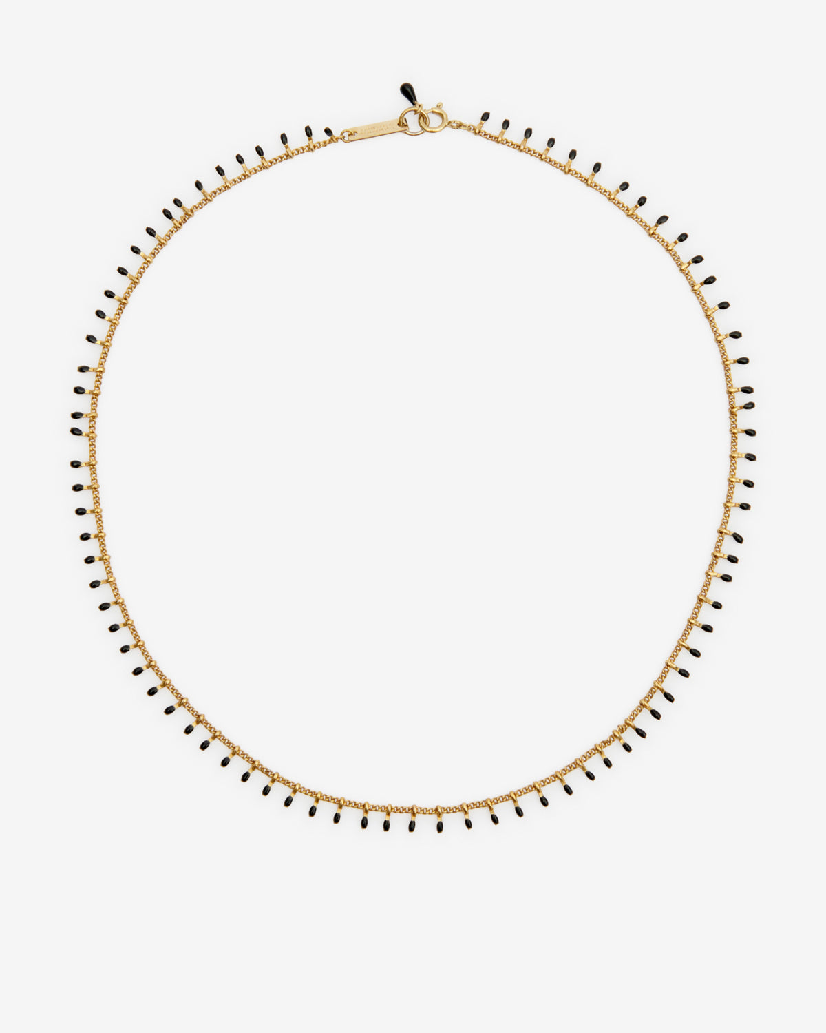 Collar cadena de latón dorado casablanca - Negro - Woman - 1