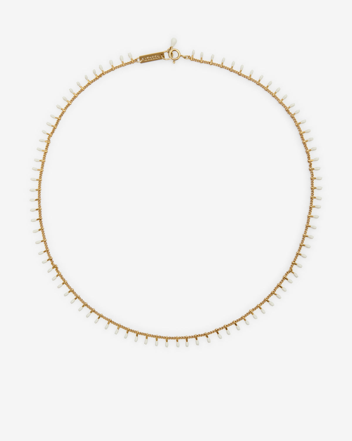 Casablanca gold-finish brass chain necklace - Ecru - Woman - 1