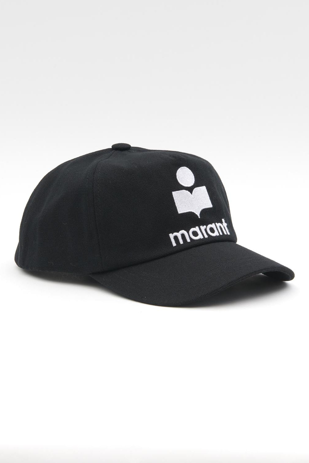 Berretto tyron in tela con logo ricamato - Black and ecru - Woman - 1