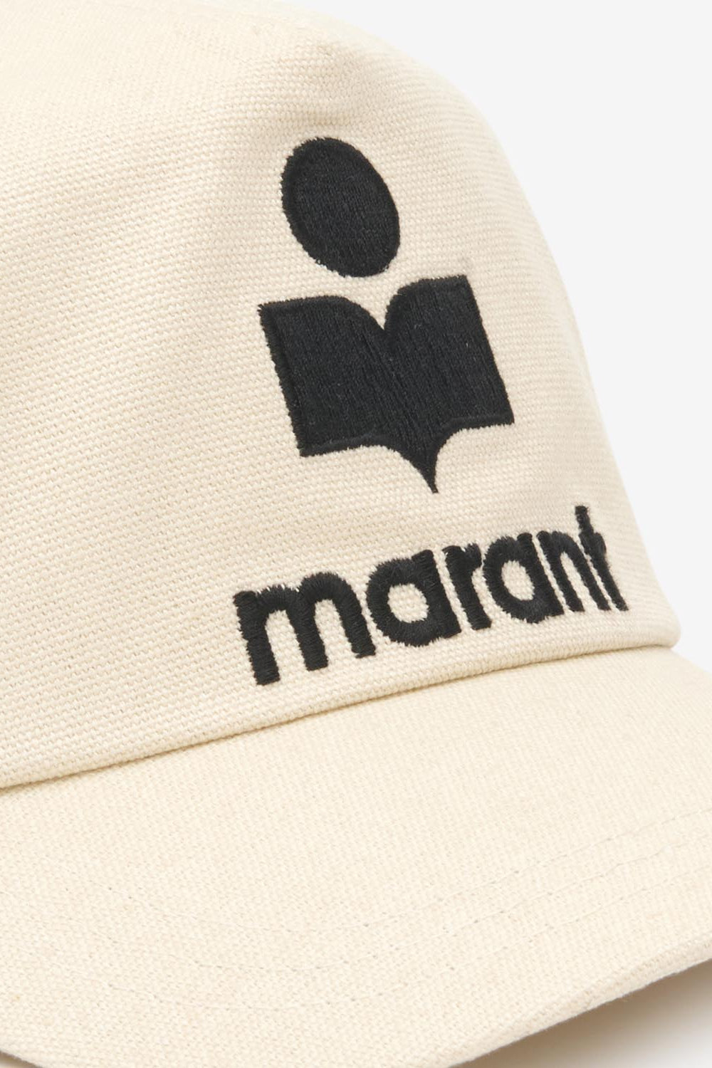 Tyron embroidered cotton cap - Ecru and black - Woman - 3