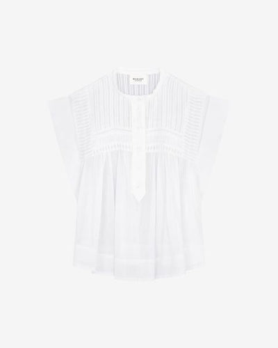Leaza sleeveless voile top - White - Woman - 9