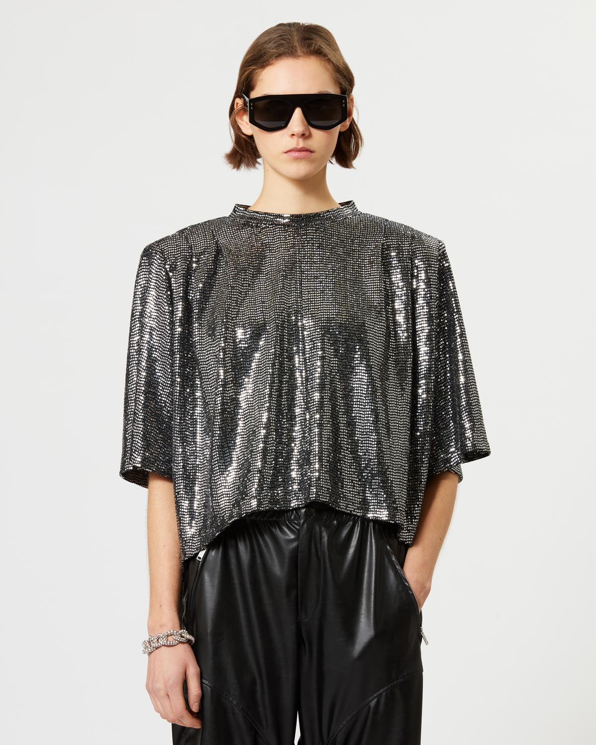 Delfi 3/4 sleeve top - Argento - Woman - 2