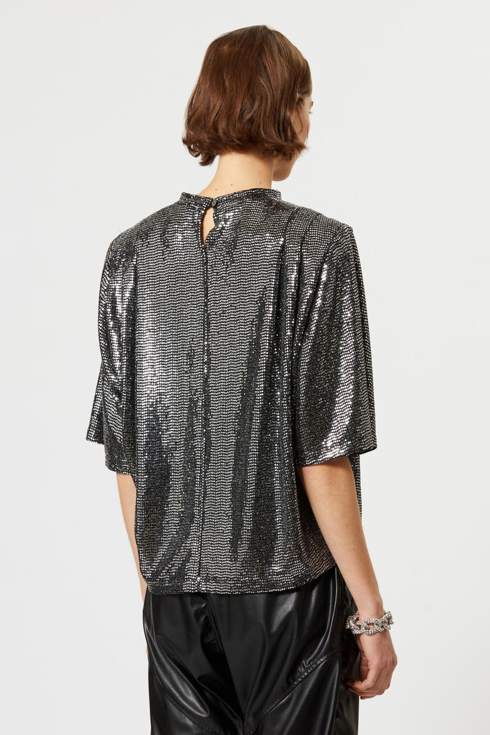 Delfi 3/4 sleeve top - Silver - Woman - 5