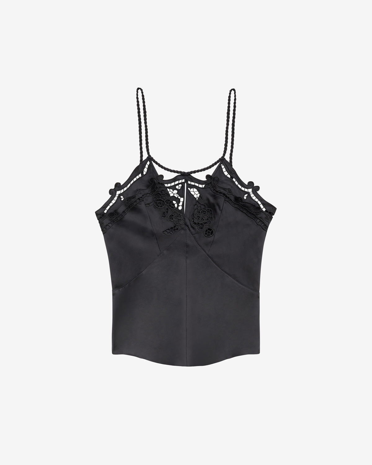 Seiden-lingerie-top joys mit schmalen trägern - Schwarz - Woman - 5