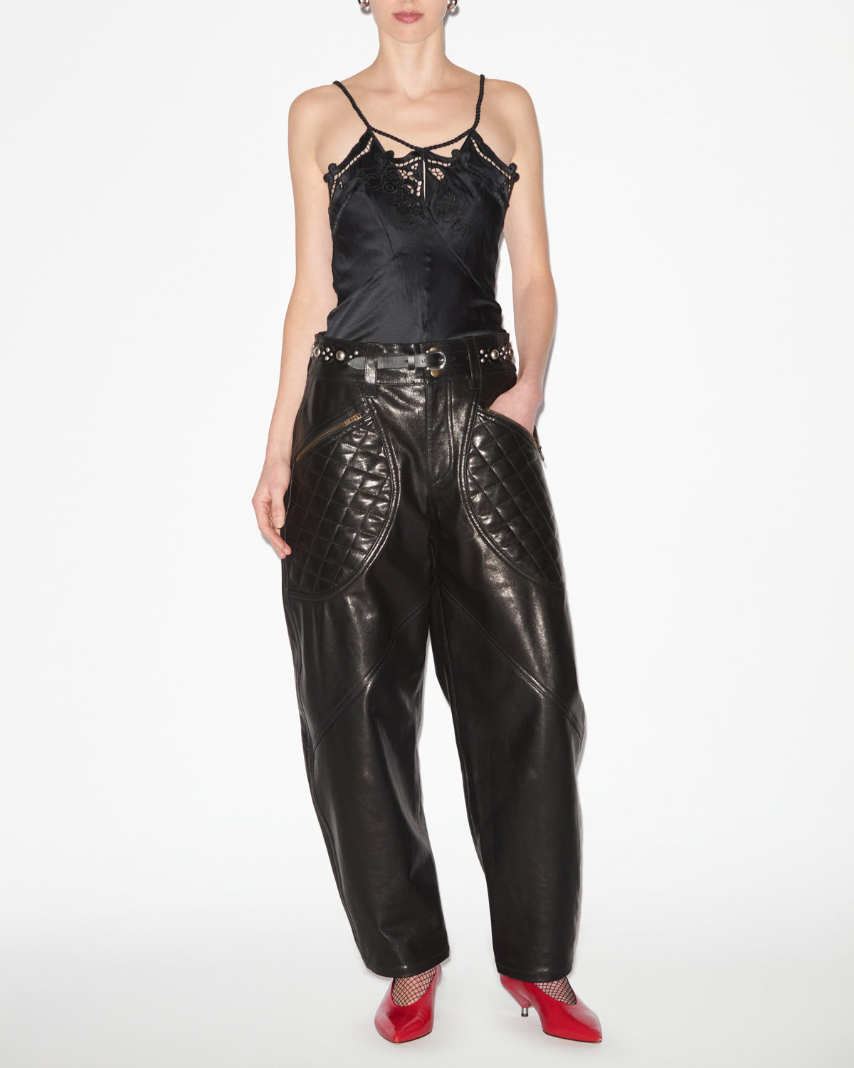 Seiden-lingerie-top joys mit schmalen trägern - Schwarz - Woman - 1