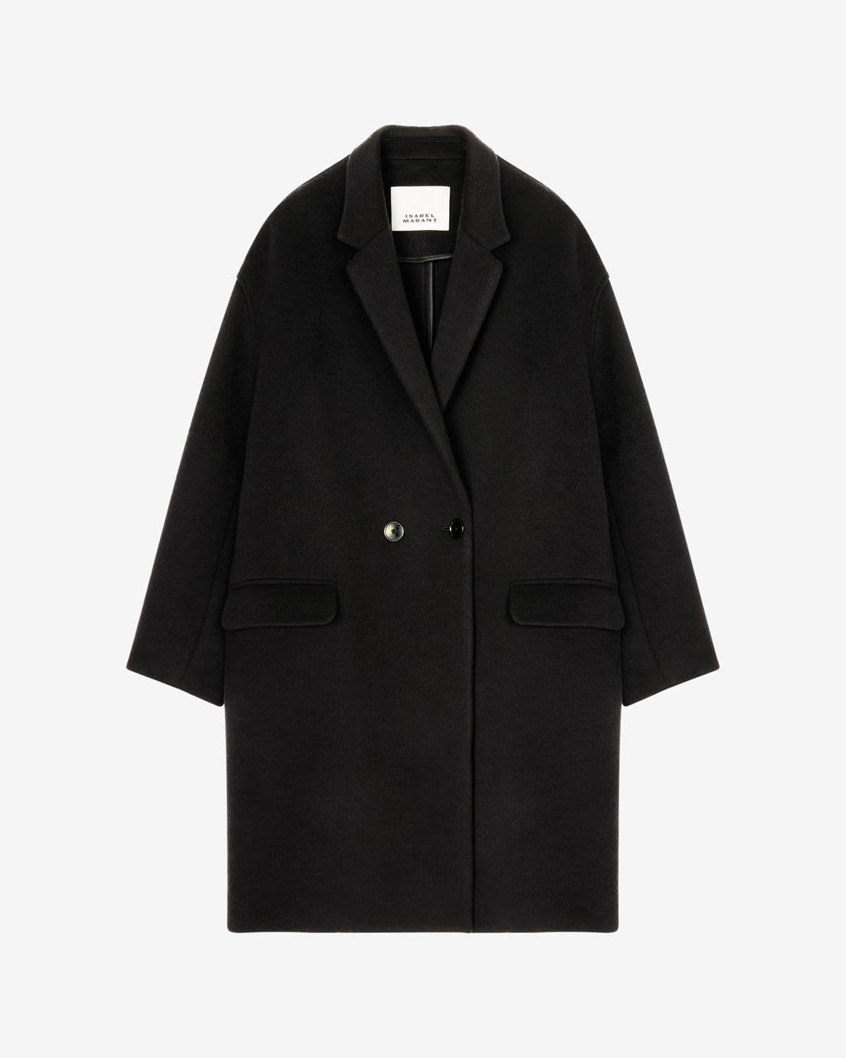 Efegozi oversized wool coat - Black - Woman - 5