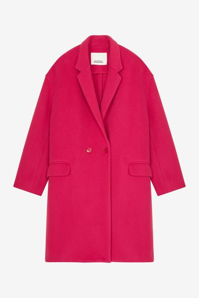 Efegozi oversized wool coat - Raspberry - Woman - 1