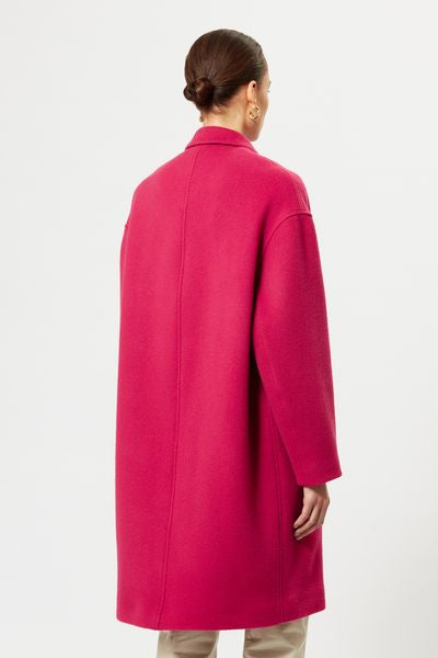 Efegozi oversized wool coat - Raspberry - Woman - 5