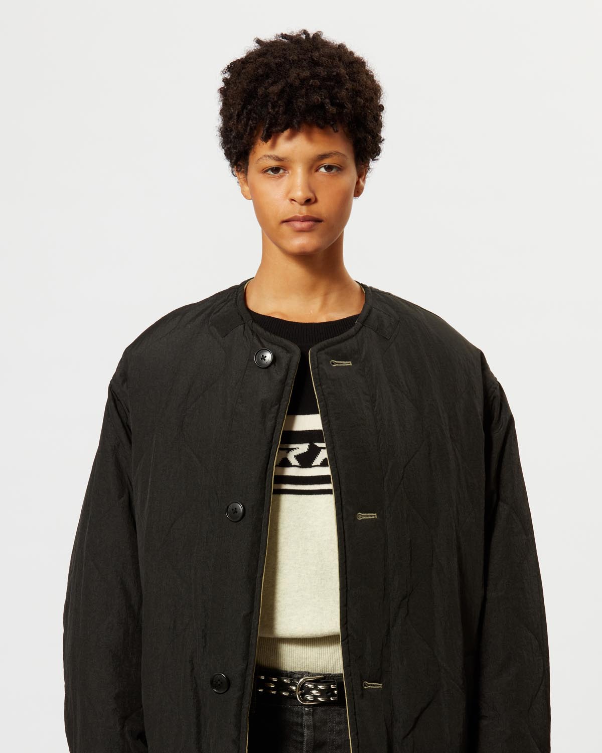 Abrigo corto acolchado nesma - Negro - Woman - 2