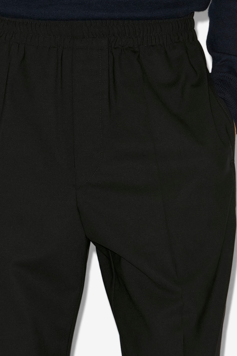 Nahili pleated virgin wool pants - Black - Man - 3