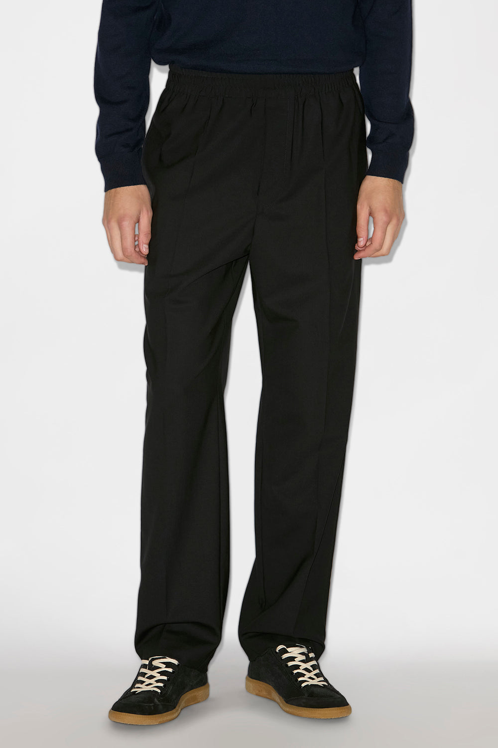 Nahili pleated virgin wool pants - Black - Man - 4
