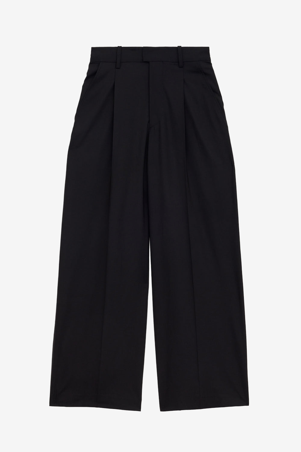 Namoro pleated loose fit virgin wool pants - Black - Man - 2
