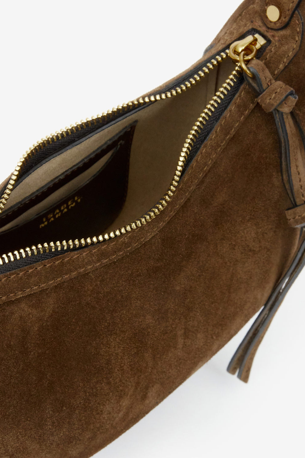 Borsetta baguette oskan moon in pelle di vitello scamosciata - Bronzo - Woman - 4