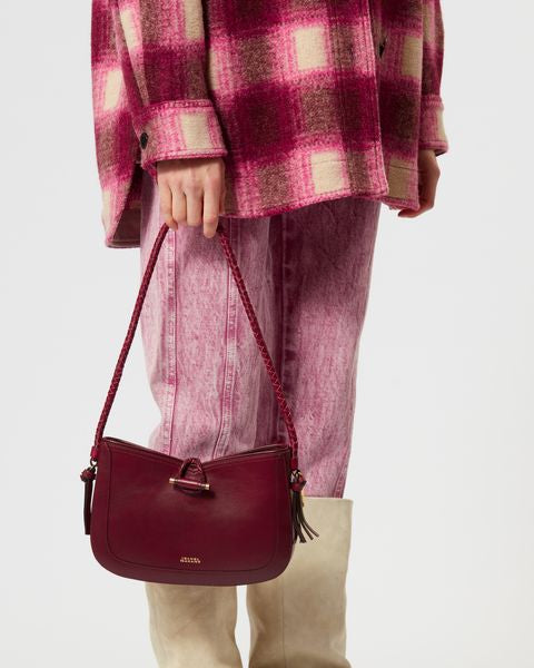 Vigo borsa a spalla in pelle Woman Bordeaux 4