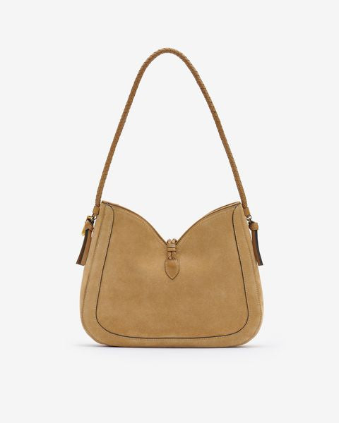 Bolso de hombro tipo hobo de ante vigo Woman Camel 2