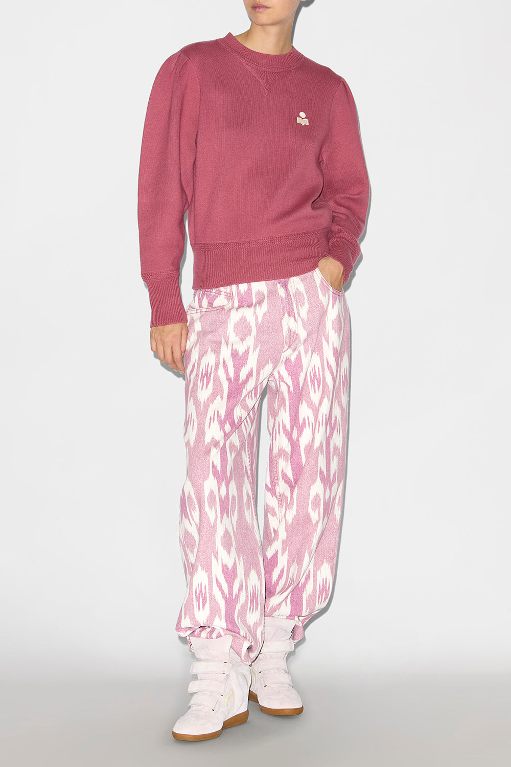 Kelaya fine knit blend sweater - Antique pink - Woman - 2
