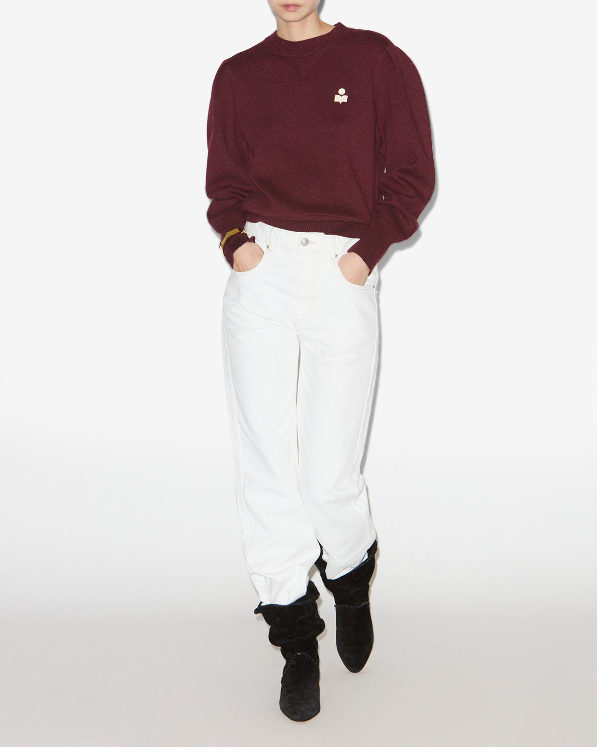 Pull kelaya Woman Bordeaux 4