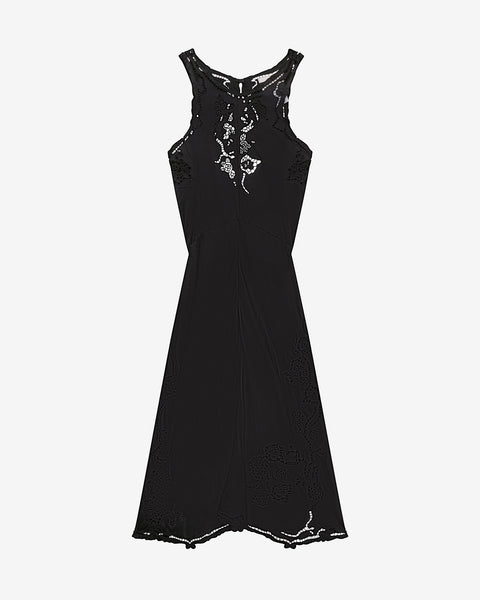 ISABEL MARANT ノットティテルヘルト 23PCE011CFAA1B47A BKNL Jadel dress Woman black | ISABEL MARANT Official online store