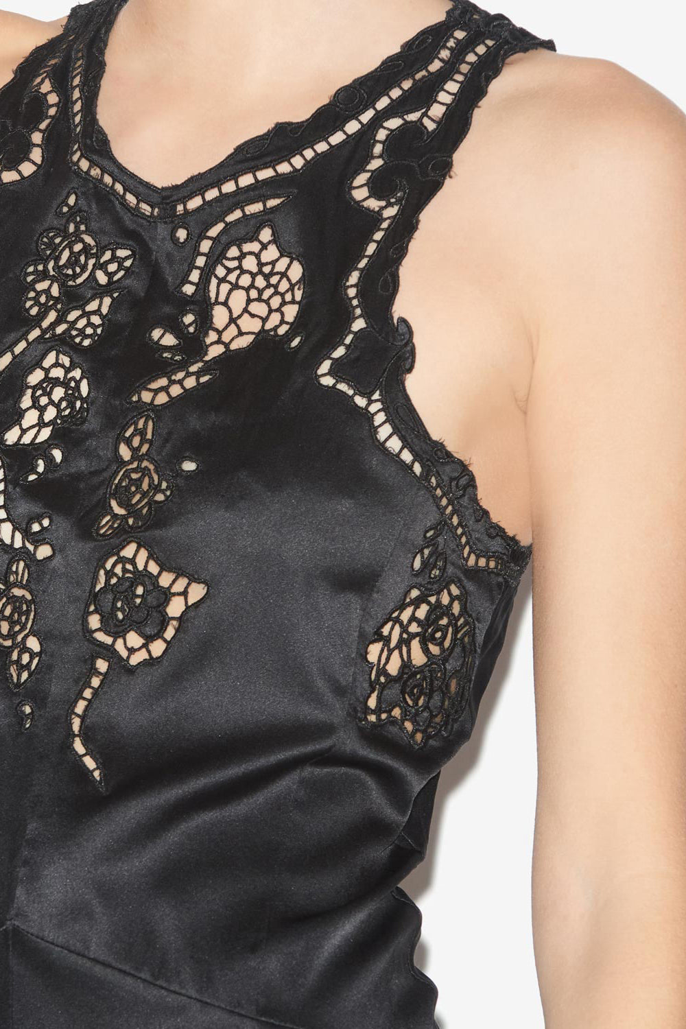 Abito lingerie jadel in seta senza maniche - Nero - Woman - 3