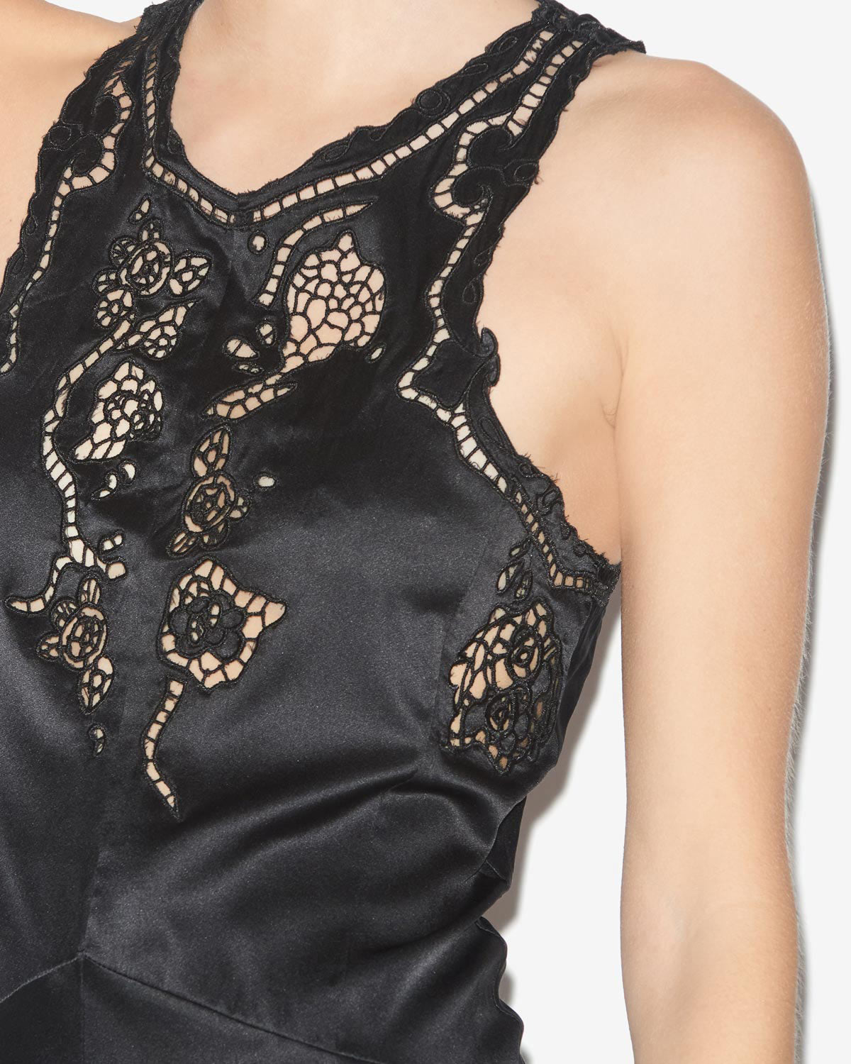 Jadel sleeveless silk lingerie dress - Black - Woman - 2