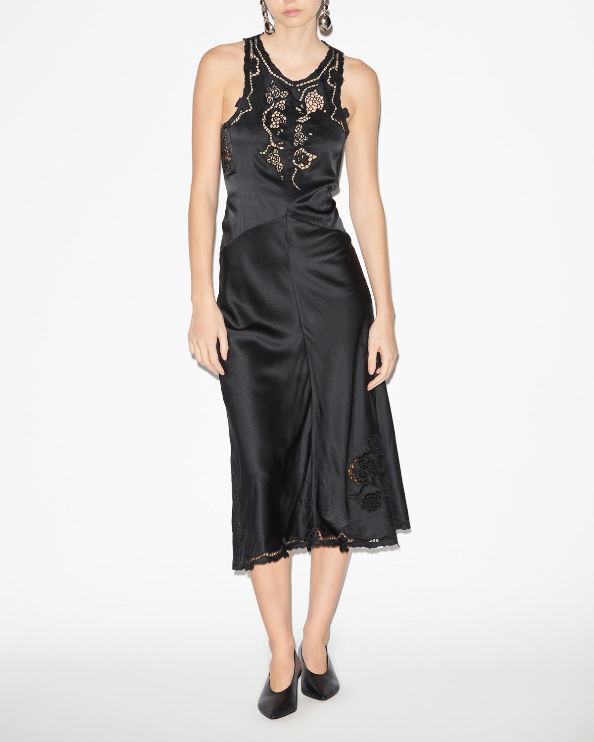 Jadel sleeveless silk lingerie dress - Black - Woman - 1