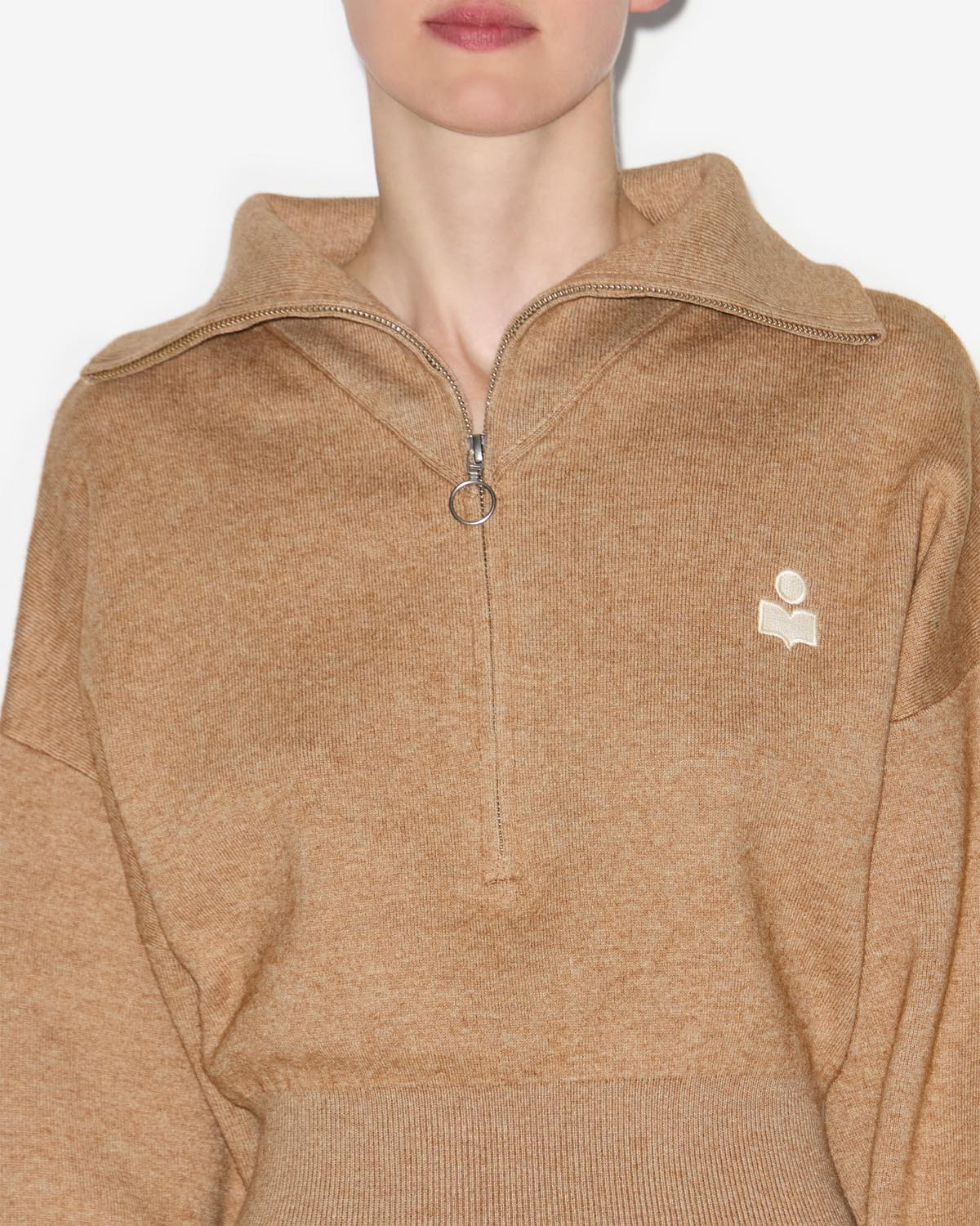 Long-sleeve short dress alea - Camel - Woman - 2