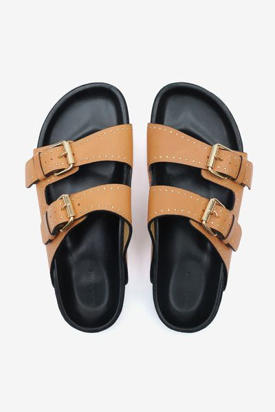 Sandali aperti in pelle lennyo - Naturale - Woman - 7