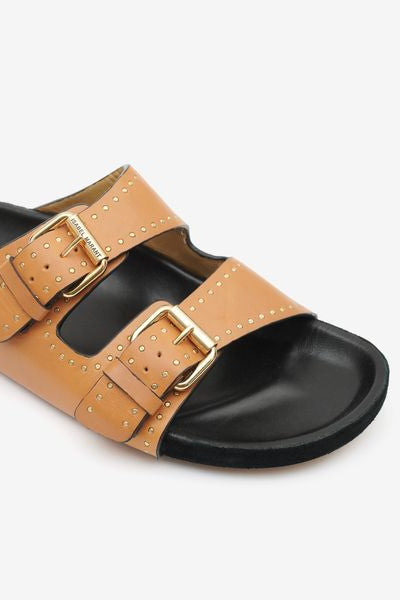 Sandali aperti in pelle lennyo - Naturale - Woman - 3