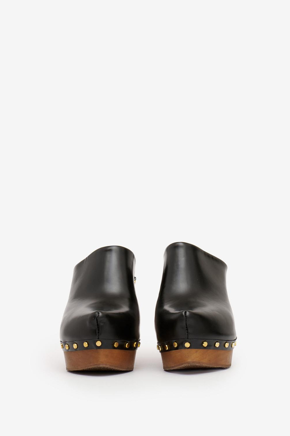 Tsuko heeled leather clogs - 검은색 - Woman - 7