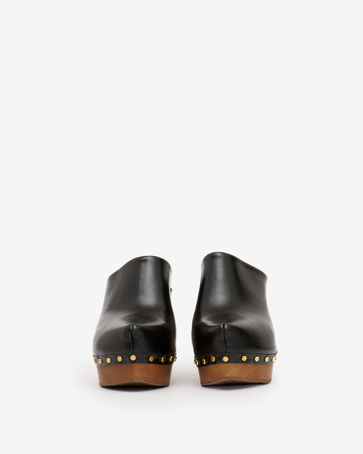 Tsuko heeled leather clogs - 검은색 - Woman - 7