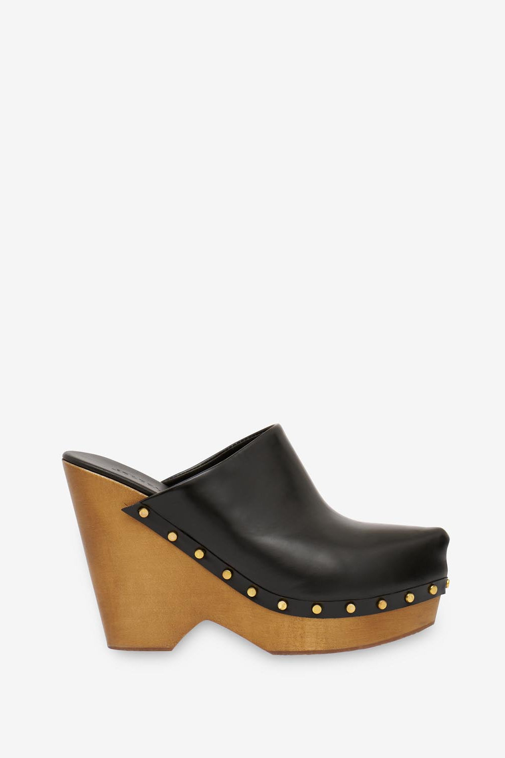Tsuko heeled leather clogs - 검은색 - Woman - 1
