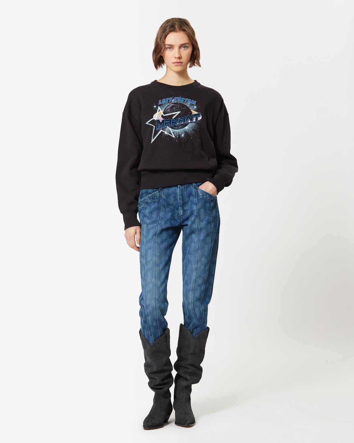 Mobyli sweatshirt - ウォッシュドブラック - Woman - 1