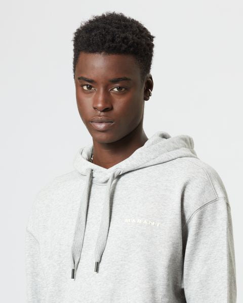 Marcello Hoodie Sweatshirt Man gray | ISABEL MARANT Official