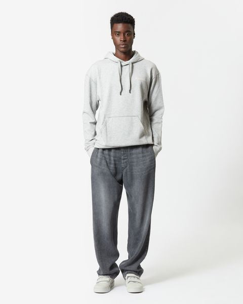 Marcello Hoodie Sweatshirt Man gray | ISABEL MARANT Official