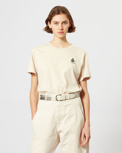 T-shirt à logo en coton aby - Beige - Woman - 3