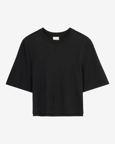 T-shirt ben in cotone con spalline - Nero - Woman - 9